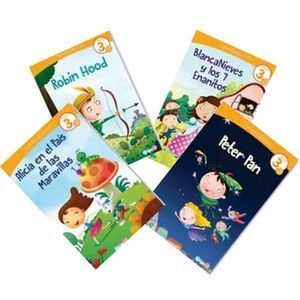 APRENDIENDO A LEER NIVEL 3 (7 A 8 AÑOS) (ROBIN HOOD, BLANCANIEVES, ALICIA EN EL PAIS DE LAS MARAVILLAS, PETER PAN)