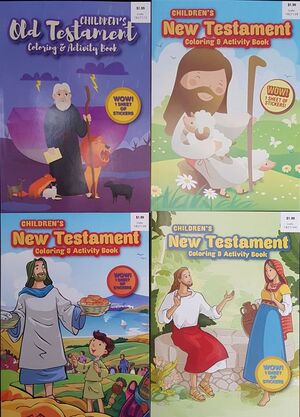 CHILDRENS NEW TESTAMENT: JESUS EN EL POZO/JESUS ALIMENTA A LA MULTITUD/NOE/LOS MILAGROS DE JESUS