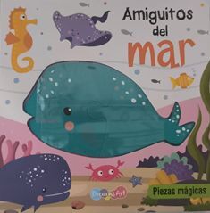 Portada de PIEZAS MAGICAS: AMIGUITOS DEL MAR CON ROMPECABEZA  BBDAR0463
