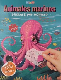 Portada de ANIMALES EXTREMOS CON STICKERS: ANIMALES MARINOS BAMAG0212